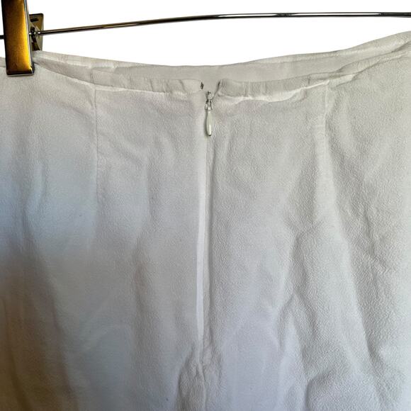 Aritzia Sunday Best Tatiana Mini Skirt Crepe White Leg Slit Pencil Preppy Size 2 - Picture 4 of 9